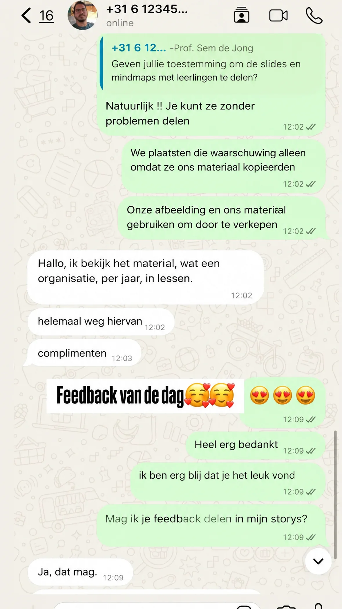 Echte feedback van een docent - review 10 van 12
