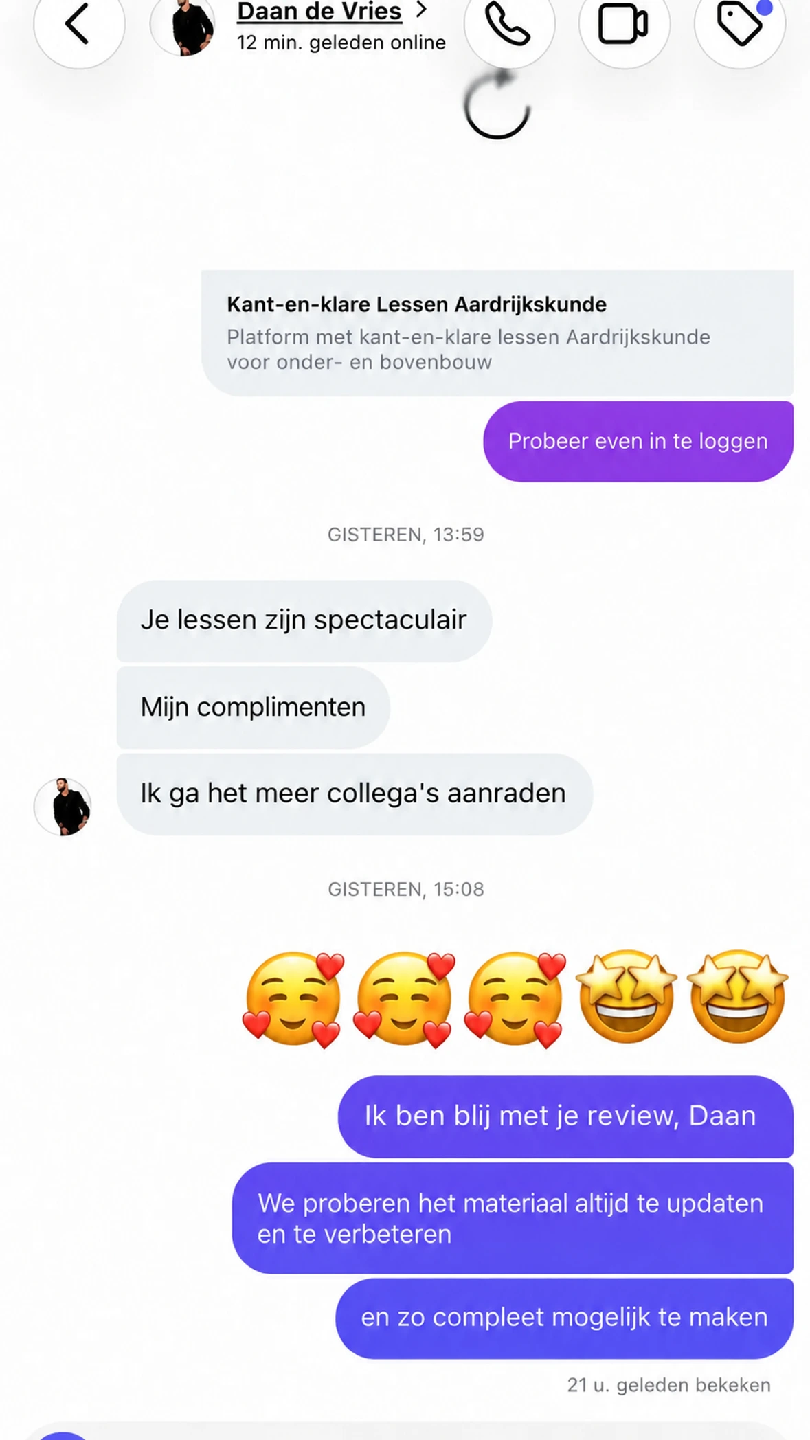 Echte feedback van een docent - review 3 van 12