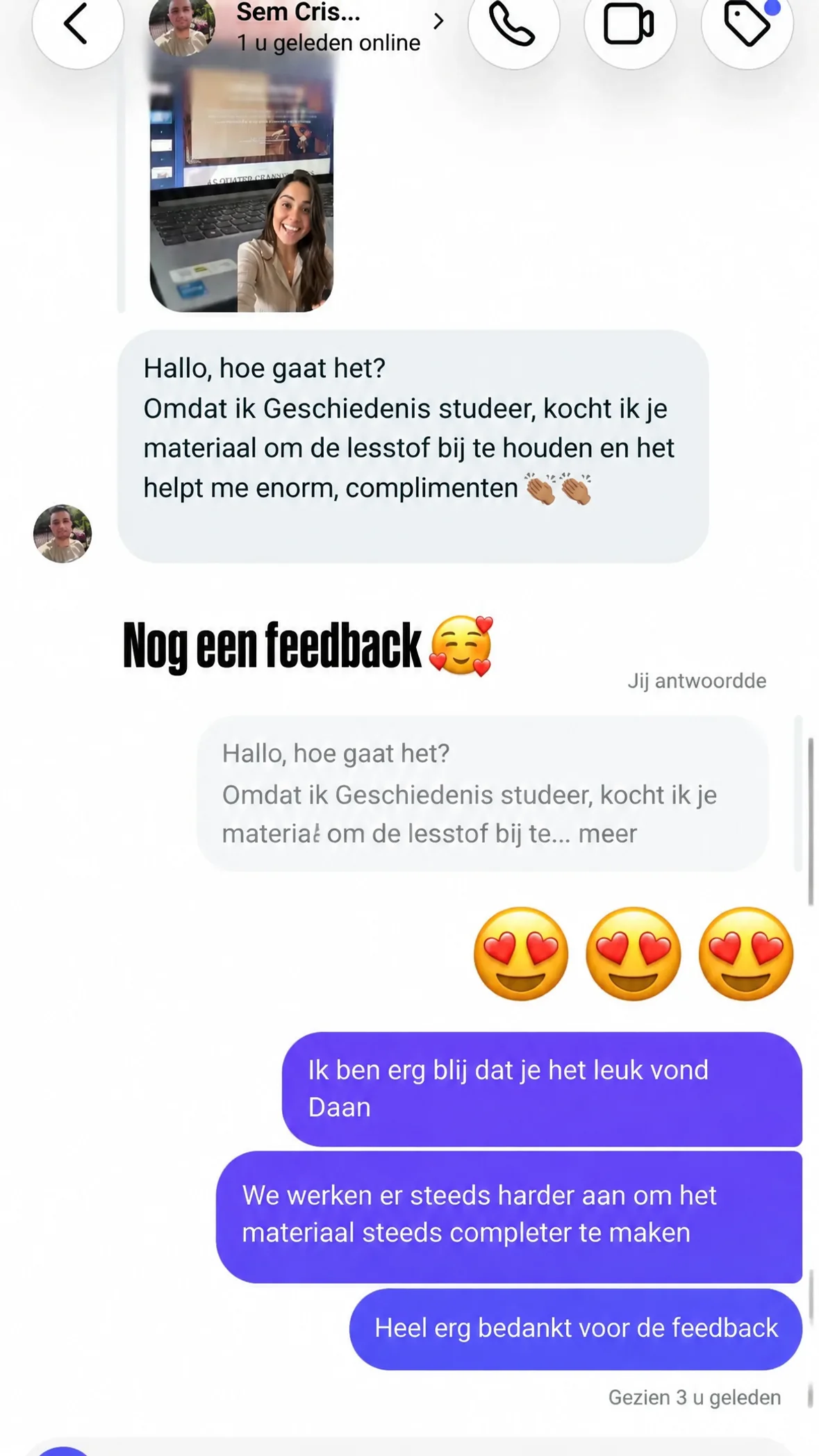 Echte feedback van een docent - review 7 van 12