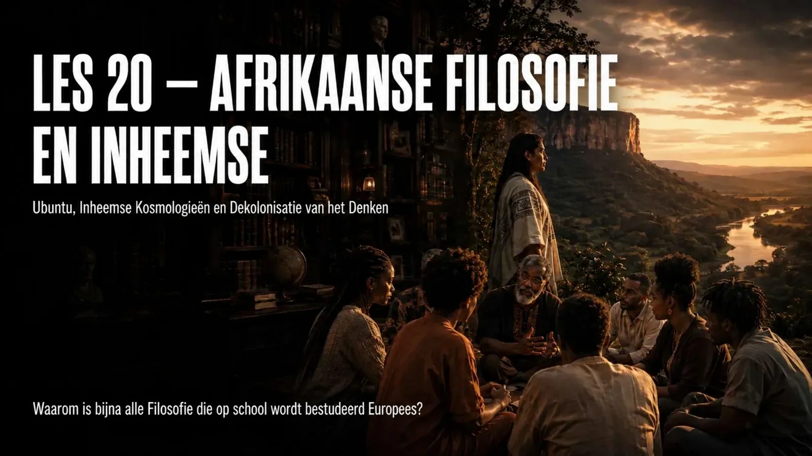 Slide 1 van Les 20 — Afrikaanse en Inheemse Filosofie, klas 6